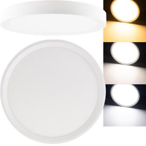 Lampada da soffitto a LED ChiliTec 23 cm, 18 W, CCT, 3 tonalità di luce regolabili, 25 mm di spessore, 230 V, per illuminazione interna, corpo in bianco [Classe energetica F]