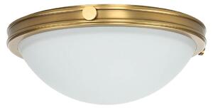 Lampada da soffitto paralume in vetro Ø 35 cm rotondo bianco ottone 2x E27 plafoniera soggiorno cucina corridoio