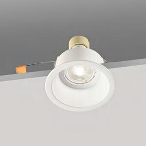 Isyluce faretto quadrato metallo bianco gu10 220v da incasso per soffitto  cartongesso - 711