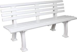 Panca da tennis Friburgo bianca lunghezza 200 cm