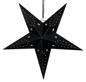 Set di 2 stelle LED in carta di colore nero 45 cm velluto decorazione di Natale Beliani