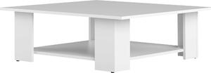 LIME Tavolino quadrato in melamina bianca in stile moderno - L 67 x L 67 cm