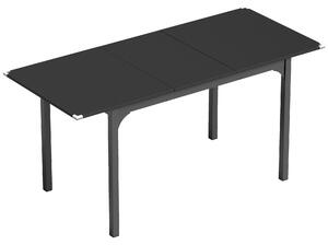 HOMCOM Tavolo Allungabile 4-6 Posti Espandibile da 120-160 cm con Gambe in Acciaio, Nero