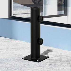 VivaGarden Base per Ombrellone da Giardino in Metallo 12x12x30 cm colore Nero