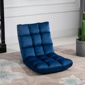 DecHome Poltrona da Terra Moderna in Velluto Dimensioni 55x71x53.5 cm colore Blu