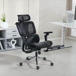 Icon Space Sedia da Ufficio Ergonomica Reclinabile con Braccioli e Poggiatesta colore Nero