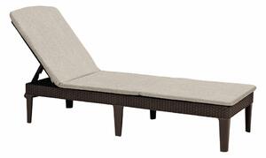 Sdraio da giardino beige in plastica/in imbottito regolabile Jaipur – Keter