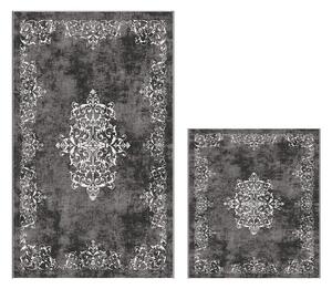 Set di tappetini per il bagno grigi 2 pz 60x100 cm – Foutastic