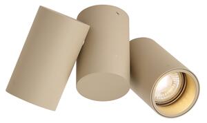 Faretto da soffitto moderno 2 luci orientabile tortora - Michael