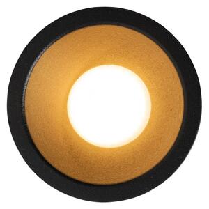 Set di 6 Faretti da incasso moderni Neri con oro GU10 35mm IP44 - Dept