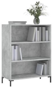 Libreria - Scaffale Portaoggetti Rovere Fumo 80x30x145,5cm in Legno  Multistrato e Ferro -41472