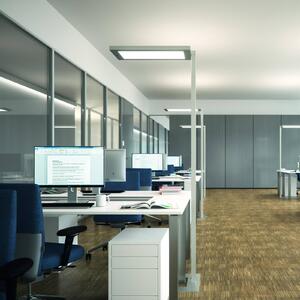 Waldmann Piantana LED Lavigo Core DPS 12500/840/R/G1, bianco, sensore dimmerabile, Bianco / Opale, Studio / Ufficio, Metallo, Moderno