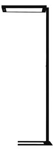 Waldmann Lampada LED da pavimento Lavigo Core DPS 12500/840/R/G1 nera, sensore 12500/840/R/G1, dimmerabile, Nero, Studio / Ufficio, Metallo, Moderno
