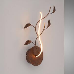 JUST LIGHT. GmbH Applique da parete Aurelia, Marrone / Ruggine, Soggiorno / Sala da pranzo, Metallo, Fiorentino, Applique
