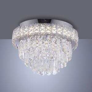 JUST LIGHT. GmbH Plafoniera soffitto Kulunka, Cromo / Argento, Soggiorno / Sala da pranzo, Acciaio Inox, Plafoniera