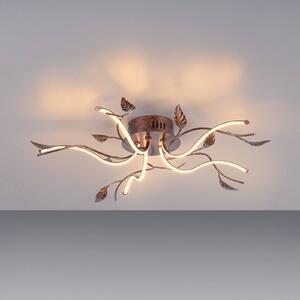 JUST LIGHT. GmbH Plafoniera soffitto Aurelia, dimmerabile, Marrone / Ruggine, Soggiorno / Sala da pranzo, Metallo, Fiorentino, Plafoniera