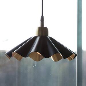 PR Home Lampada a sospensione Aira small, nero/ottone, Ø 25 cm, spina, Nero, Soggiorno / Sala da pranzo, Metallo, Vintage, Lampada a sospensione