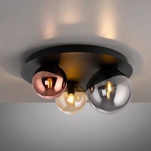 JUST LIGHT. GmbH Plafoniera soffitto Shiny, dimmerabile, Multicolore, Soggiorno / Sala da pranzo, Vetro, Plafoniera