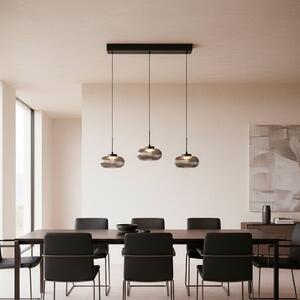 JUST LIGHT. GmbH Lampada a sospensione Noctis, dimmerabile, Alluminio / Grigio / Zincato, Soggiorno / Sala da pranzo, Vetro, Moderno, Lampada a sospensione