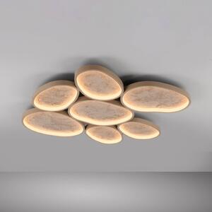 JUST LIGHT. GmbH Plafoniera soffitto Moonbraker, dimmerabile, Marrone / Ruggine, Soggiorno / Sala da pranzo, Alluminio, Moderno, Plafoniera