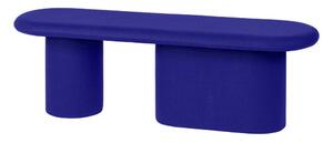 Panchina blu in imbottito con rivestimento in lana Rull – noo.ma