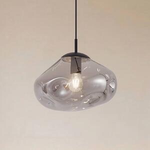 Lampada a sospensione in vetro Lelia Lindby, dimmerabile, Alluminio / Grigio / Zincato, Soggiorno / Sala da pranzo, Vetro, Design, Lampada a sospensione