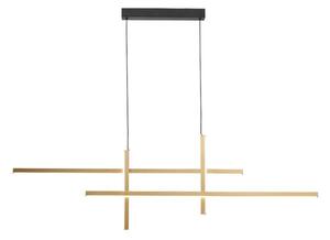 Lampada a sospensione LED EDGE oro-nera 42W 3570lm in alluminio, dimensioni: 150x120x5 cm, IP20, Zuma Line