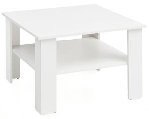 Tavolino WL5.834 Bianco 60x42x60 cm Tavolino di design in legno con