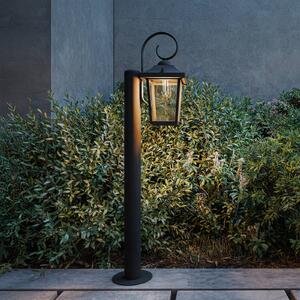 Philips Lampione Buzzard, nero, 75 cm, IP44, E27 dimmerabile, Nero, Alluminio