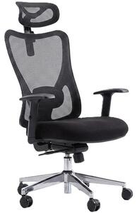 Sedia da ufficio ergonomica G-OCNC23-0327-BK, con supporto lombare 2D, nera - N