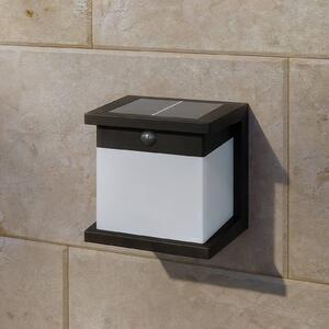 Philips Lampada da parete a LED e solare Diara, nera, con sensore, IP44 Diara, Nero, Plastica, Applique da esterni