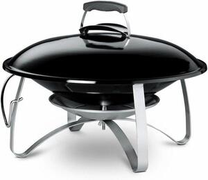Braciere da giardino con coperchio e manici resistenti al calore - nero (2750)