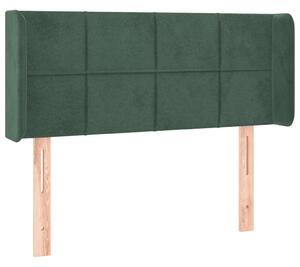 Testiera ad Orecchio Verde Scuro 103x16x78/88 cm in Velluto