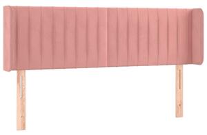 Testiera ad Orecchio Rosa 147x16x78/88 cm in Velluto
