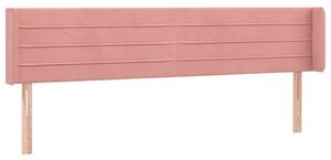 Testiera ad Orecchio Rosa 163x16x78/88 cm in Velluto