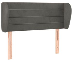 Testiera ad Orecchio Grigio Scuro 83x23x78/88 cm in Velluto