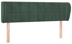 Testiera ad Orecchio Verde Scuro 147x23x78/88 cm in Velluto