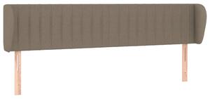 Testiera ad Orecchio Tortora 183x23x78/88 cm in Tessuto