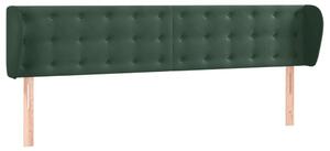 Testiera ad Orecchio Verde Scuro 203x23x78/88 cm in Velluto