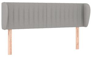 Testiera ad Orecchio Grigio Chiaro 147x23x78/88 cm in Tessuto