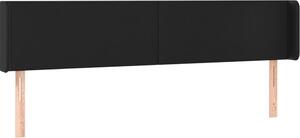 Testiera ad Orecchio Nera 183x16x78/88 cm in Pelle finta