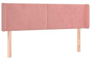 Testiera ad Orecchio Rosa 147x16x78/88 cm in Velluto