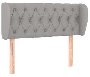 Testiera ad Orecchio Grigio Chiaro 103x23x78/88 cm in Tessuto