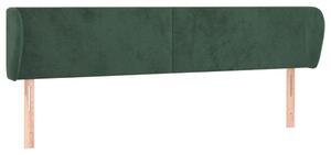 Testiera ad Orecchio Verde Scuro 163x23x78/88 cm in Velluto