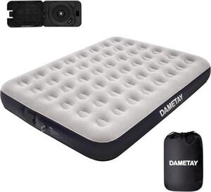 Letto gonfiabile elettrico per 2 persone, materasso autogonfiabile per campeggio e viaggi, 203 x 152 x 25 cm