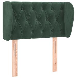 Testiera ad Orecchio Verde Scuro 83x23x78/88 cm in Velluto