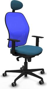 Sedia da ufficio con poggiatesta Jorquera Piqueras y Crespo 1D036G1 Blu Verde petrolio