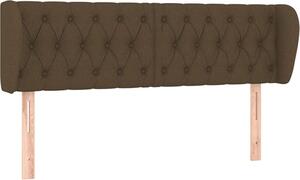 Testiera ad Orecchio Marrone Scuro 163x23x78/88 cm in Tessuto