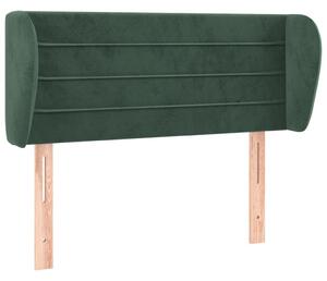 Testiera ad Orecchio Verde Scuro 103x23x78/88 cm in Velluto