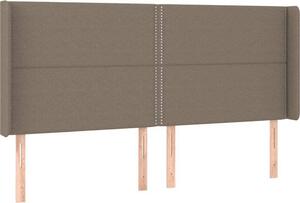 Testiera ad Orecchio Tortora 183x16x118/128 cm in Tessuto